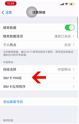 西峡苹果14维修网分享如何给iPhone14的SIM卡设置密码 